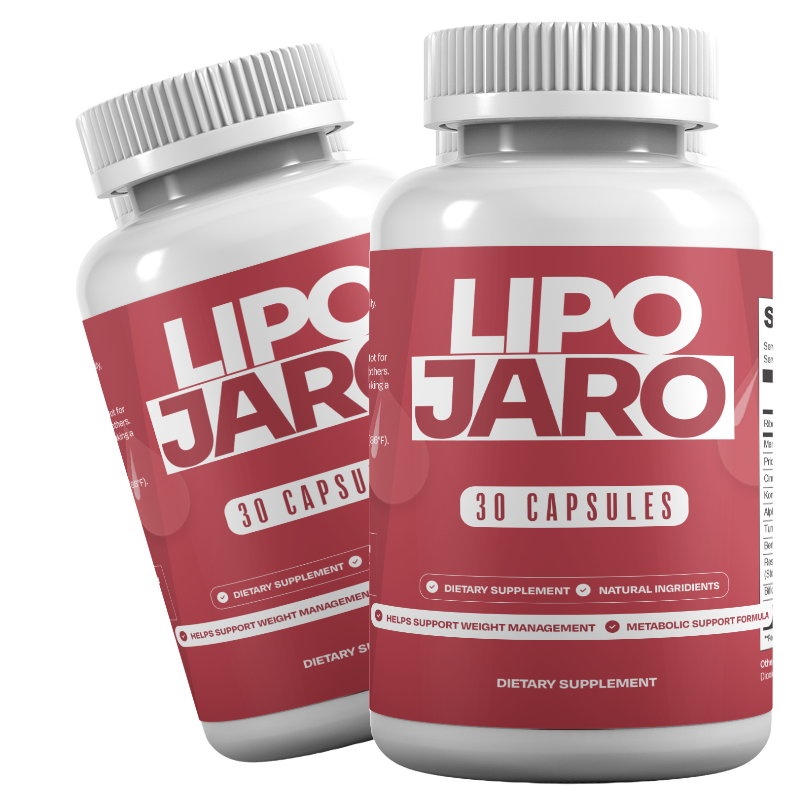 LipoJaro official supplement bottle — 60 capsules for daily weight management and metabolic support
